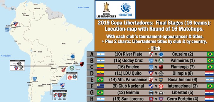 Copa Libertadores remaining teams best perfomances in the history