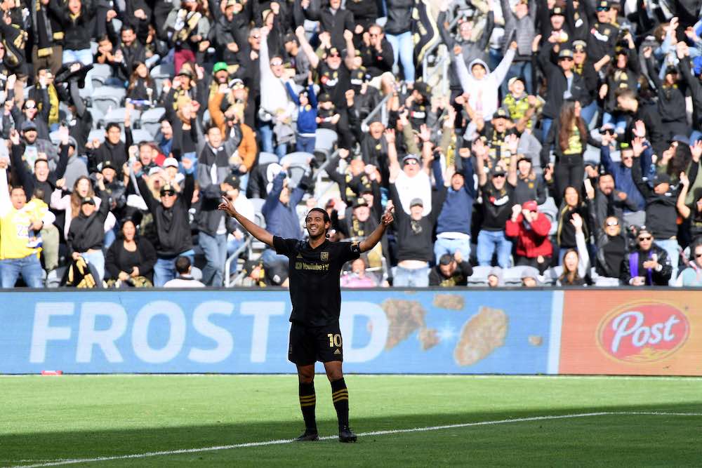 Carlos Vela Celebrates LAFC vs Inter Miami