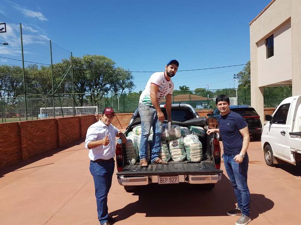 Paraguayan Club Atlético Tembetary Donate Food Parcels To Local Community