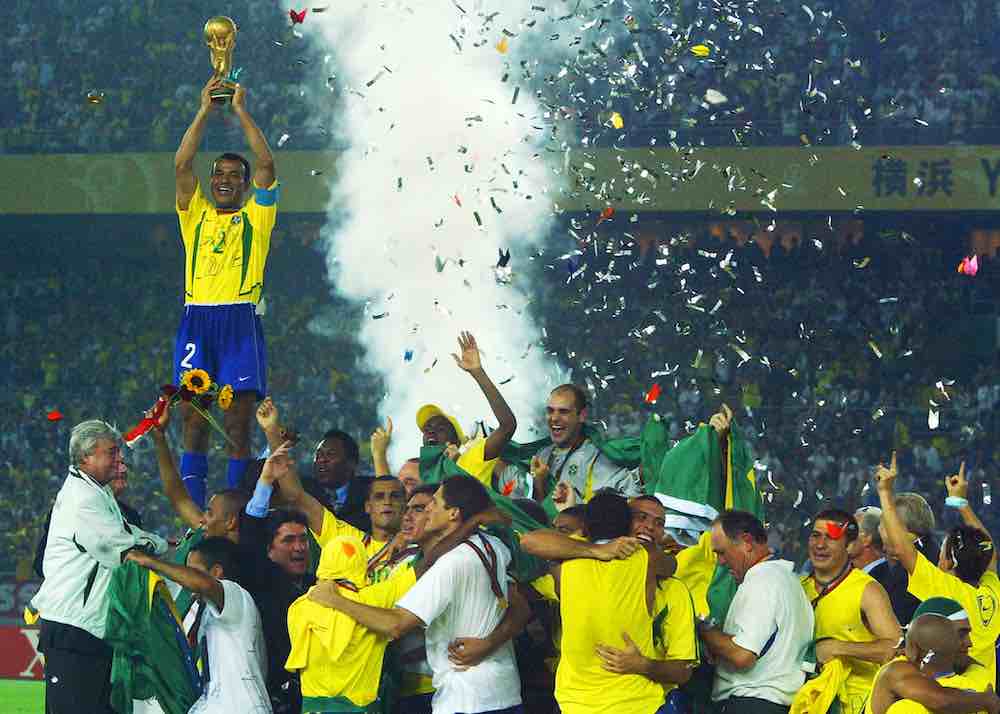 Winner: Ronaldinho in action for Brazil at the 2002 World Cup in