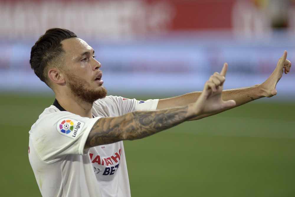 Lucas Ocampos Sevilla Celebration