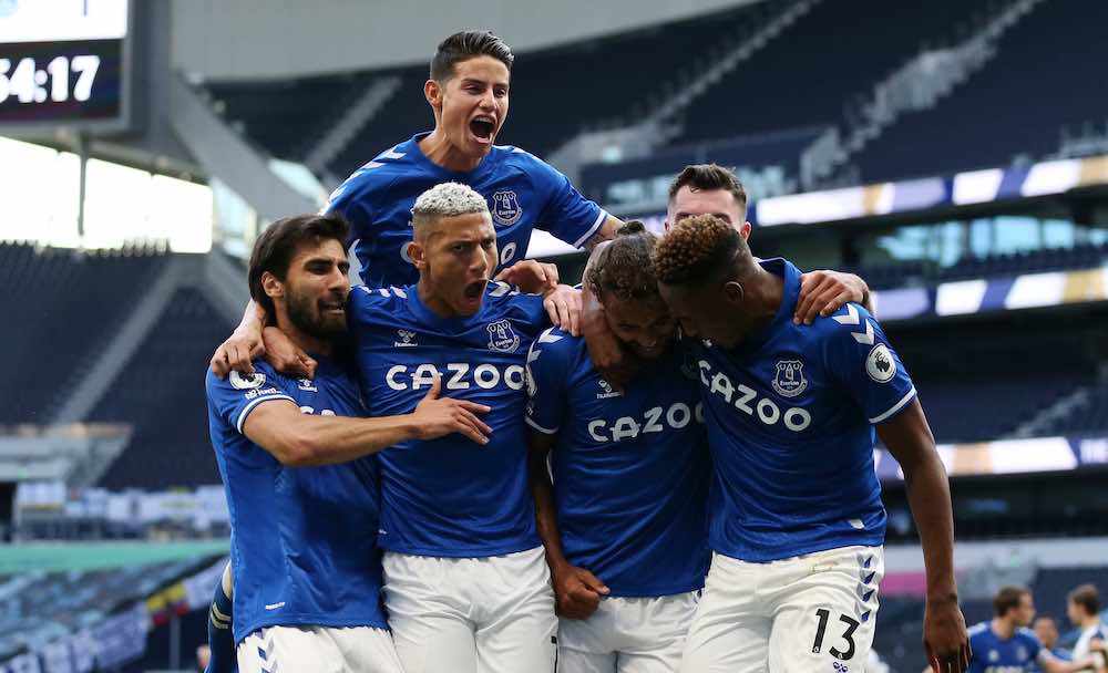 Everton James Rodriguez celebrates