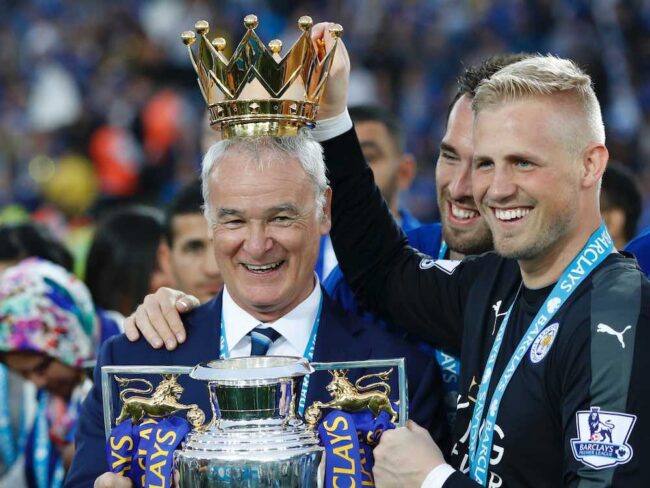 Ranieri Schmeichel Leicester Premier League title