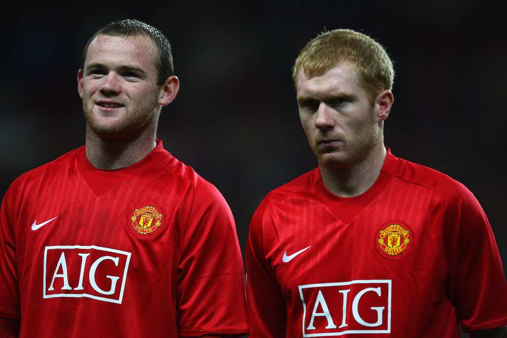 Scholes Rooney Man United Roma 2007